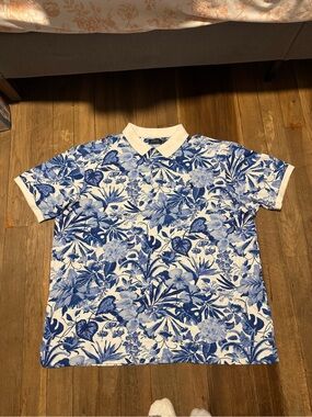 Polo by Ralph Lauren Blue Floral Polo Shirt Size 3XB